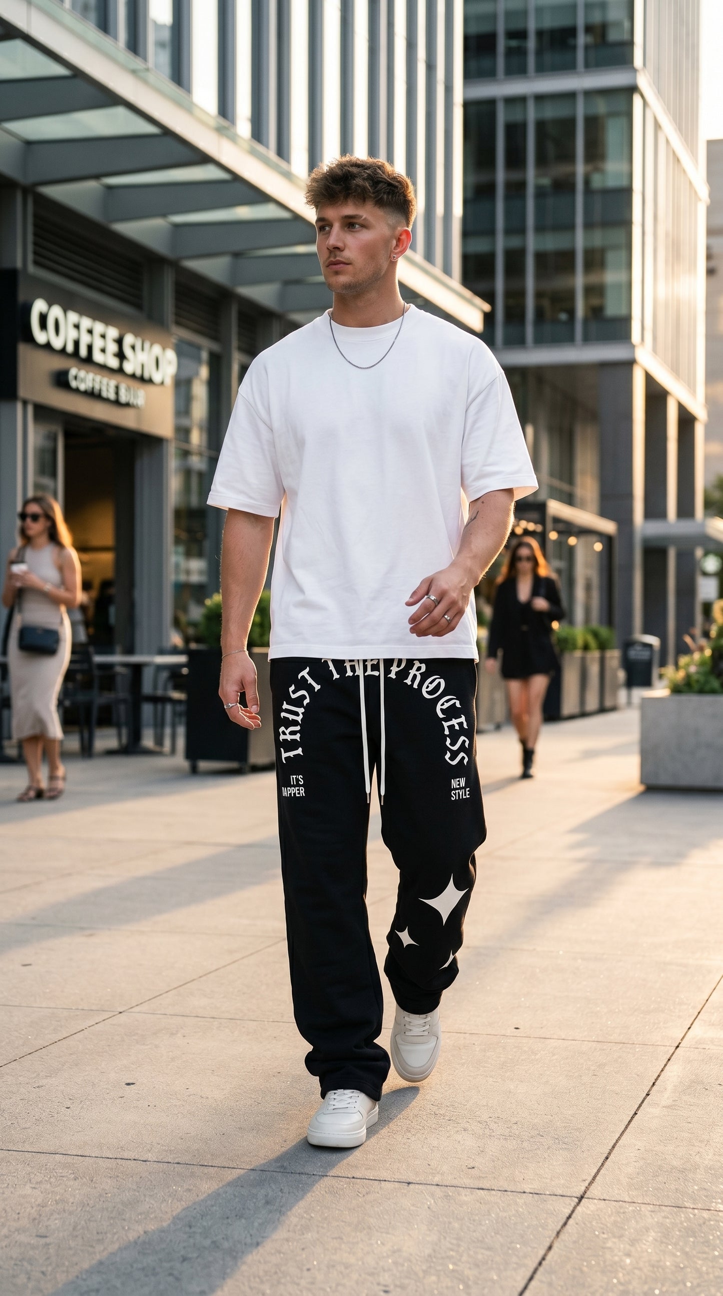 Dapper Trust The Process Oversized Joggers – Black