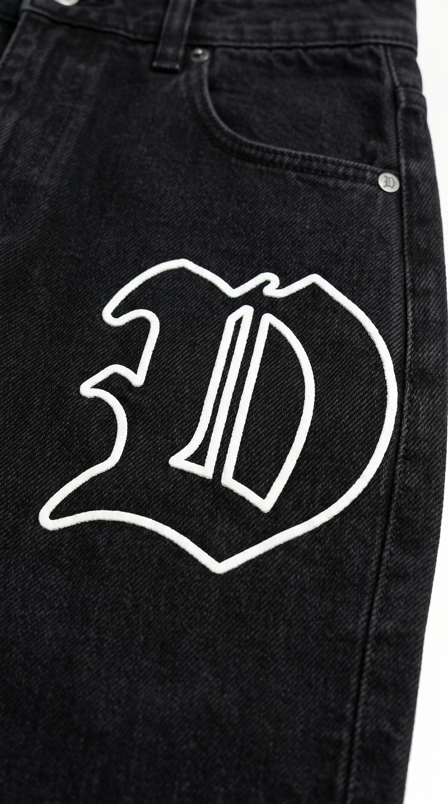 Gothic Dapper Baggy Denim Jeans – Black