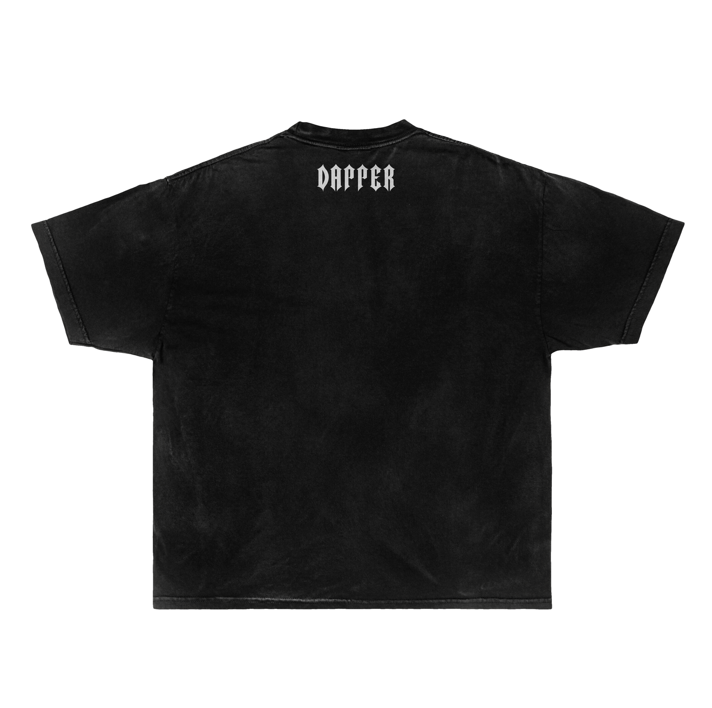 Dapper Shadow Gothic Oversized Tee – Black