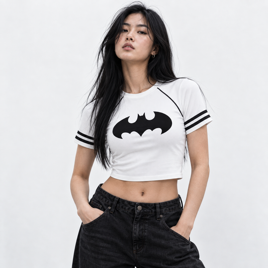 Women’s Raglan Ribbed Batman T-Shirt
