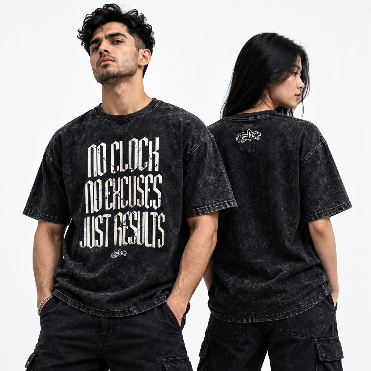 Snow Washed Oversized Cotton Unisex T-Shirt