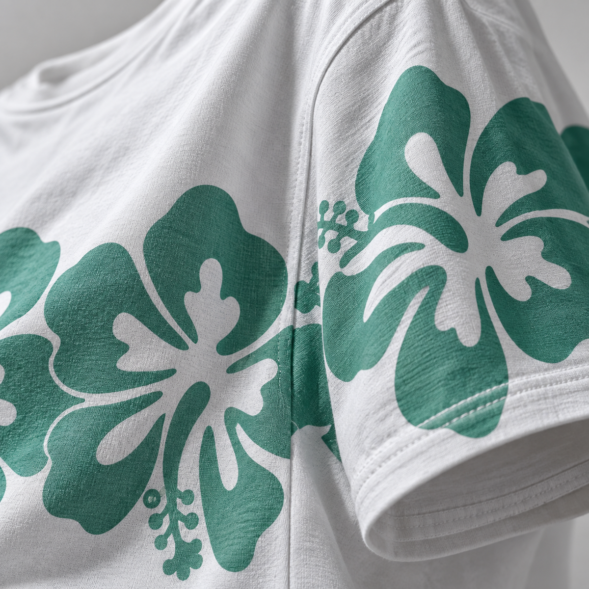 Dapper Tropical Bloom Oversized Tee – White
