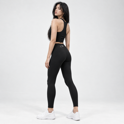 High-Waisted Women Yoga Leggings - Black
