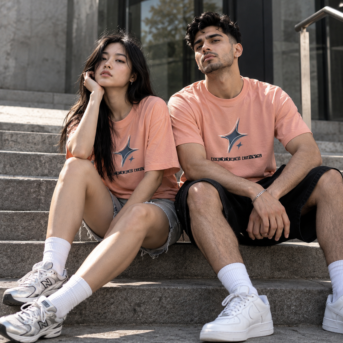 Pure Cotton Men Star T-Shirt