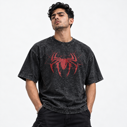 Snow Washed Men Oversized Cotton T-Shirt