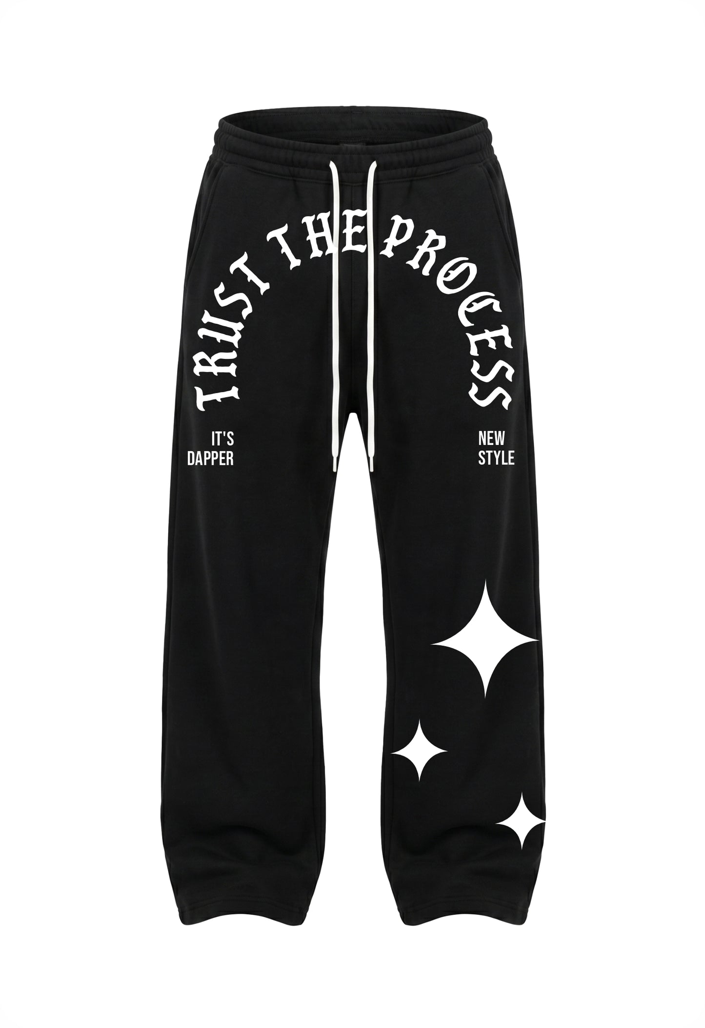 Dapper Trust The Process Oversized Joggers – Black