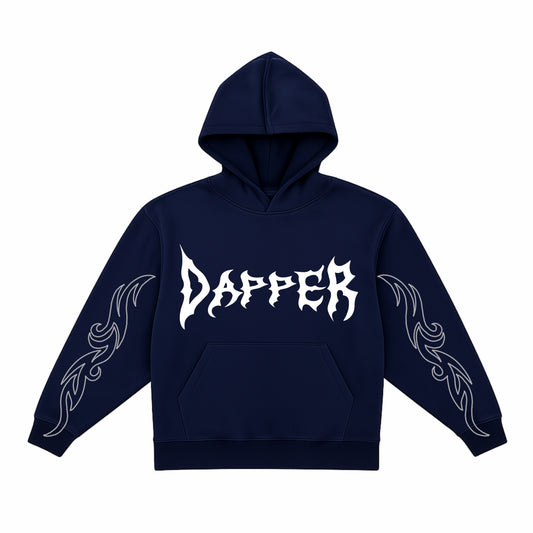 Dapper Tribal Oversized Hoodie Navy Blue | Premium Streetwear Hoodie