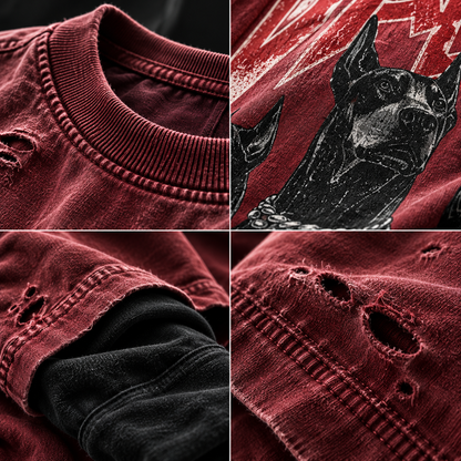 Unisex Vintage Wash Distressed Layer T-Shirt