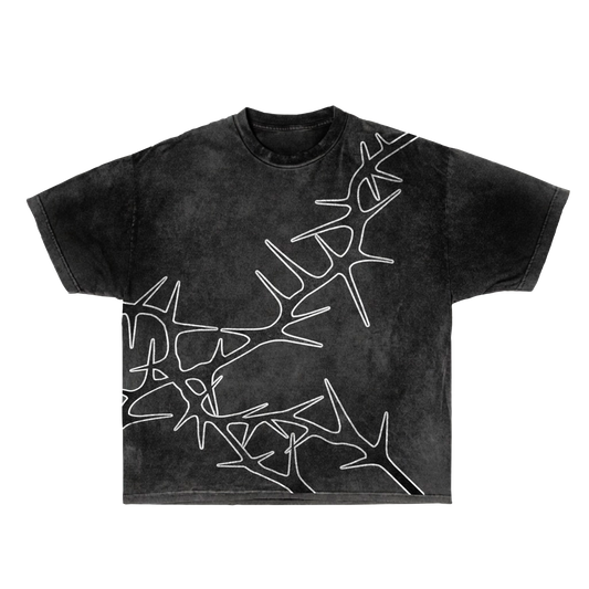 Dapper Thorn Acid Wash Oversized Tee – Black