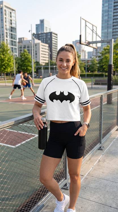 Women’s Raglan Ribbed Batman T-Shirt